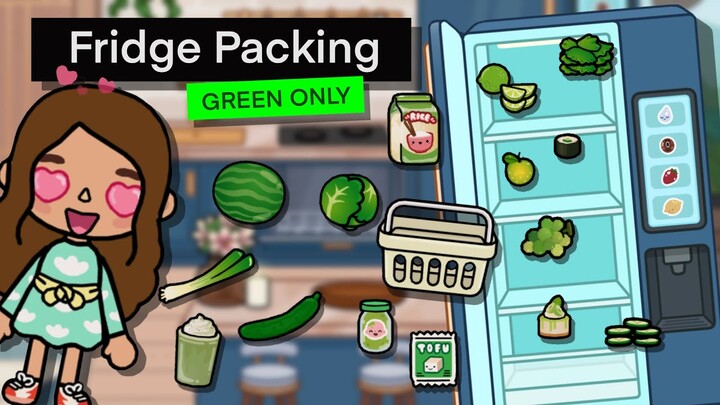 Come Organize With Me!  Green Items 💚🥦🥒 | Toca Life World