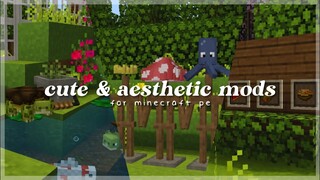 13 cute aesthetic mods for mcpe 🌿 | mobs, hats, food, butterfly, plushies