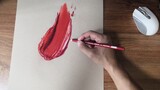 Color pencil drawing - a pile of paint