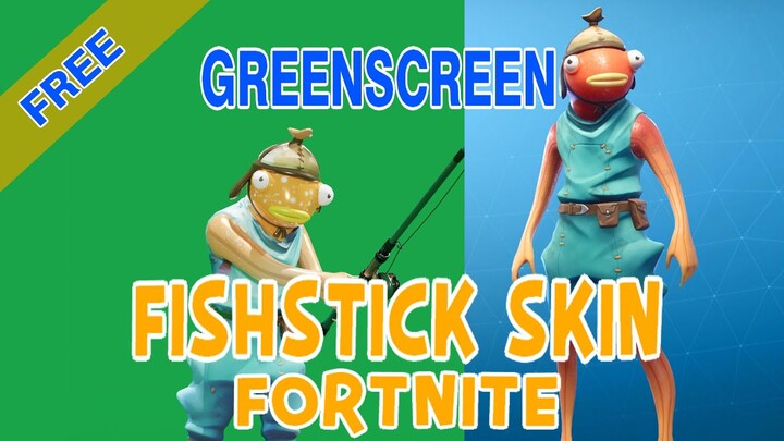Greenscreen Fish stick skin Fortnite animated