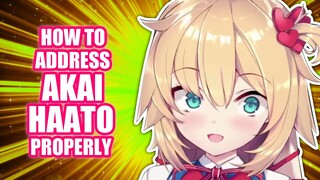 How to Address Akai Haato Properly 【Hololive English Sub】