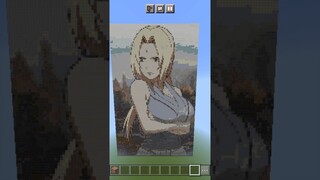 I made lady tsunade pixel art. #106 #tsunade #anime #pixelart #minecraft #naruto #new