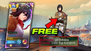 FINALLY!! OFFICIAL FANNY MIKASA SKIN GAMEPLAY ‼- MLBB