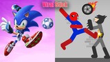 Best Falls | Sonic vs Stickman | Stickman Dismounting Highlight and Funny Moments #179