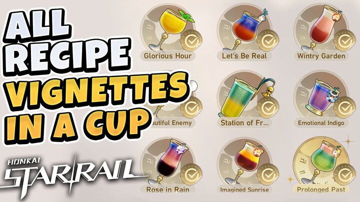 Vignettes in a Cup All 12 Recipe Deduction Guide Honkai Star Rail Vignettes in a Cup Event