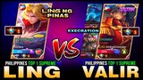 Philippines Top 1 Ling with Nexplay Squad vs. Philippines Top 1 Valir with Execration Squad ~ MLBB