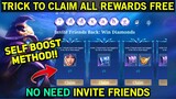 HOW TO COMPLETE INVITE FRIENDS BACK EVENT MOBILE LEGENDS | SAJIDCH GAMING