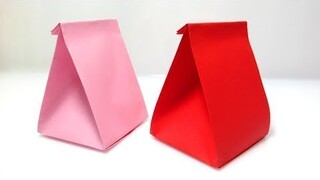 Cách làm hộp quà bằng giấy cực dễ - Cách Gấp Hộp Quà đơn giản Gấp giấy Origami - hộp bằng giấy a4