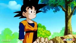 Goten ném đá cho gohan tập luyện