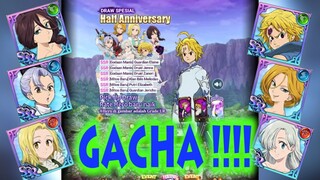 Gacha Draw Spesial Half Anniversary Tanpa Diamond ! - Half Anniversary Part 2 - 7DS Grand Cross Indo