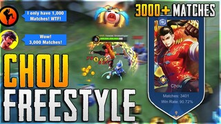 3000+ MATCHES CHOU FREESTYLE 🔥 SKIN GIVEAWAY 💎 | Chou Montage #4 | MLBB