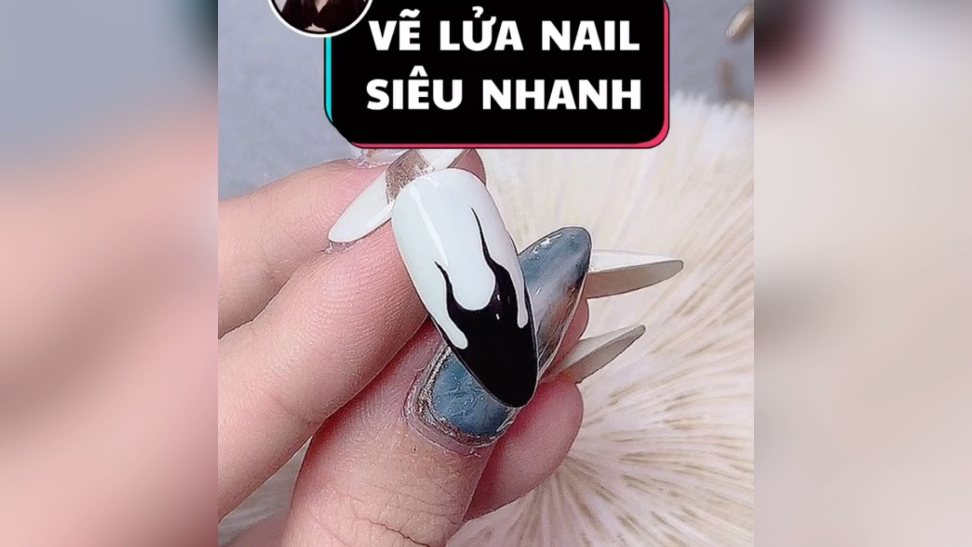 Nail Inspiration| Vẽ lửa nail siêu nhanh - Bilibili