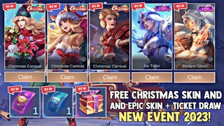 NEW WINTER BOX EVENT! GUARANTEED CHRISTMAS SKIN AND EPIC SKIN! FREE SKIN! | MOBILE LEGENDS 2023