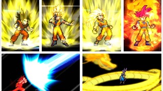 【MUGEN】New version of "Sun Wukong" skill demonstration [Basic form - Super Saiyan God] (with charact