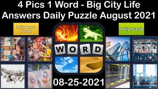 4 Pics 1 Word - Big City Life - 25 August 2021 - Answer Daily Puzzle + Daily Bonus Puzzle