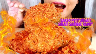 ASMR BAKSO PENTUNGAN SIRAM SAMBEL CABE RAWIT | ASMR MUKBANG INDONESIA | EATING SOUNDS