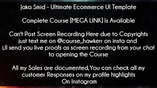 Jaka Smid Course Ultimate Ecommerce UI Template Download