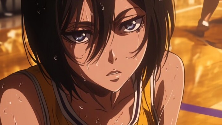 Mikasa loves playing basketball