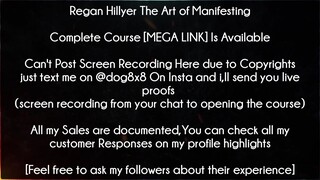 Regan Hillyer The Art of Manifesting Course download