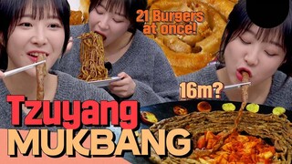 7.3 Million Youtuber Tzuyang's Amazing Mukbang! How could she eat that much..? #Tzuyang