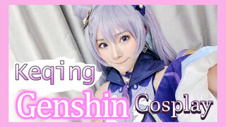 [Genshin,  Cosplay] Keqing sweet dress up