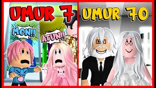 AKHIRNYA !! ATUN DAN @MOOMOO MENIKAH DI UMUR 70 !! Roblox RolePlay (Grow Old Simulator)