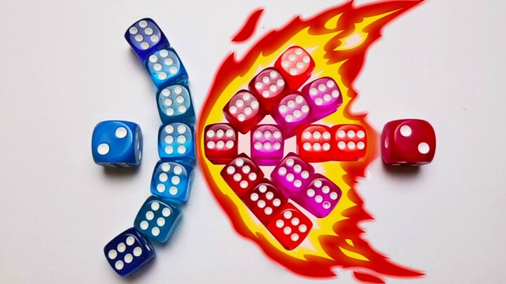【创意定格动画】红与蓝的超燃对决，原来骰子也可以这么有趣