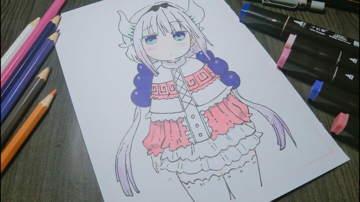 How to draw Kanna Kamui - Miss Kobayashi's Dragon Maid [ Thien Nguyen Art ]