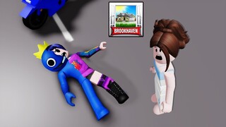 เล่นแมพ Brookhaven แล้วกลายเป็นเพื่อนซี้สีรุ้งตัวสีฟ้า!  | Roblox 🏡 Rainbow Friends Blue Brookhaven