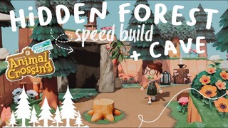 HIDDEN FOREST + CAVE: SPEED BUILD // ANIMAL CROSSING NEW HORIZONS