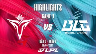 V5 vs BLG| Highlights - Game 1 | Tuần 8 Ngày 2 | LPL Mùa Xuân 2022