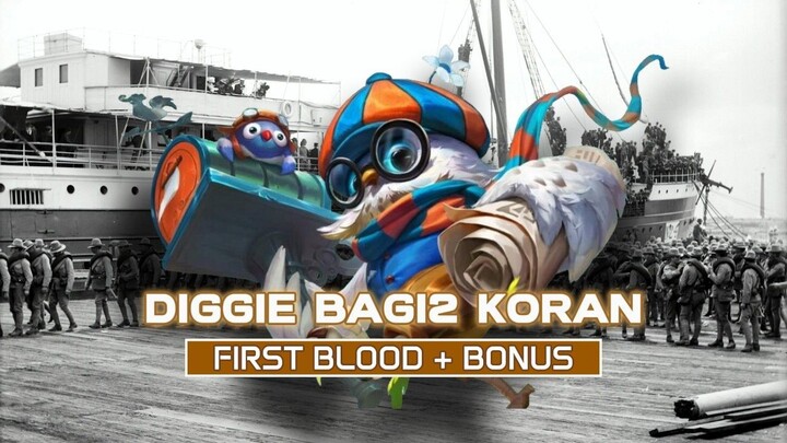 FIRST BLOOD gak harus KILLER | Diggie juga boleh, ada bonus pula | MLBB | Maksim Floryn | Diggie