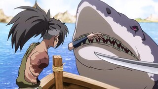 High score comic: The boy fed his arm to the shark, but the shark ate the whole village "Dorolo"