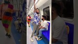 Prank on public in metro 🚇 😂 #shorts #ytshorts #comedy