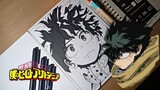 [Speed Drawing] Menggambar izuku midoriya (deku) Dari Anime My Hero Academia