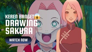 DRAWING ANIME NARUTO | SAKURA-ANGGA