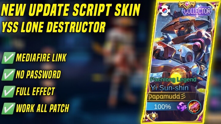 Script Skin YSS Collector Lone Destructor Patch Beatrix • Full Effect No Password