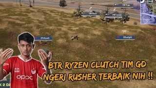 AKHIRNYA BTR RYZEN RUSHER TERBAIK KEMBALI !! BERHASIL CLUTCH TIM GD DI PMPL !! - PUBG MOBILE