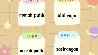 jadwal seragam sekolah ku