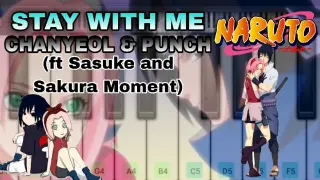 SASUKE AND SAKURA MOMENT WITH PERFECT PIANO COVER (STAY WITH ME BY CHANYEOL AND PUNCH)