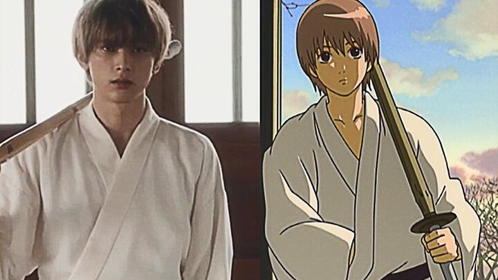 [Bab Gintama Mitsuha] [Versi Live-action dan Animasi] Pertarungan antara Sougo dan Hijikata di dimen