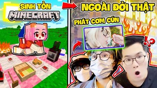 MORA THỬ THÁCH SINH TỒN LÚC 12 GIỜ TRONG GAME VÀ NGOÀI ĐỜI THẬT CÙNG MÈO BÉO VÀ YABUN | MC REAL LIFE