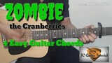 Zombie - Cranberries Guitar Chords (4 Easy Guitar Chords) (Guitar Tutorial)