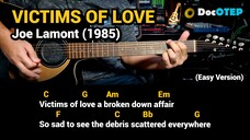 Victims of Love - Joe Lamont (1985) Easy Guitar Chords Tutorial with Lyrics Part 2 REELS