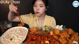 Ăn sập thế giới 4 Kem Udon & Gà Mukbang #amthuc