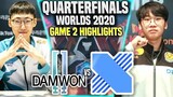 DWG vs DRX Highlight Ván 2 Tứ Kết Chung Kết Thế Giới 2020 | DAMWON vs DragonX