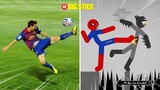 8 Min Real Football vs Stickman | Stickman Dismounting funny moments | Best Falls #77