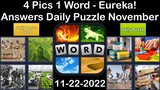 4 Pics 1 Word - Eureka! - 22 November 2022 - Answer Daily Puzzle + Bonus Puzzle