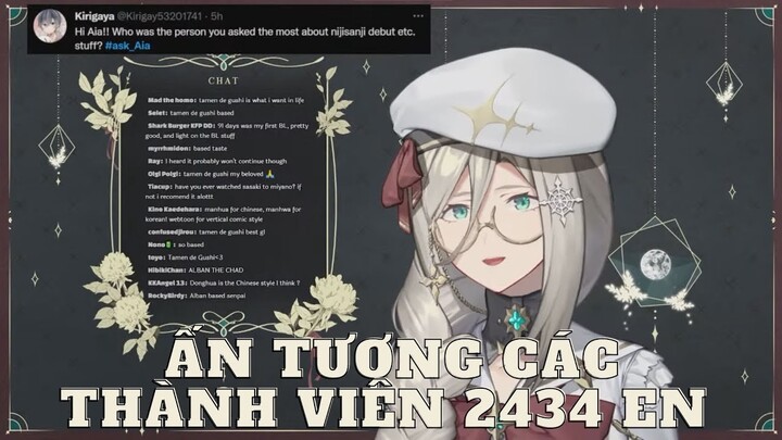 [Vtuber Vietsub] Ấn tượng của Aia Amare về các thành viên NijisanjiEN (phần 1)
