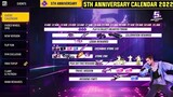 5th anniversary event free fire | free fire 5th anniversary event | 5th Anniversary Rewards 2022